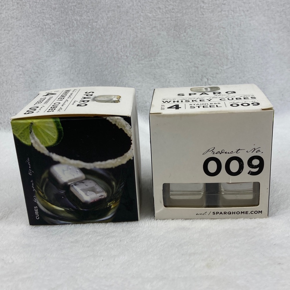 Sparq Stainless Steel Whiskey Cubes NIB, 2 Sets